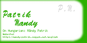 patrik mandy business card